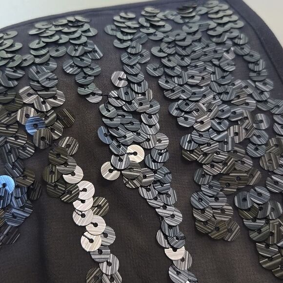 Express Y2K Sheer Sequin Top New Year's Party - Picture 3 of 14